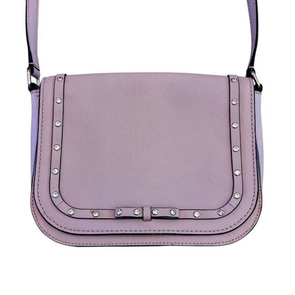 Kate Spade Lightest Blush Pink Rhinestone Bow Flap Crossbody Shoulder Bag - Picture 3 of 16